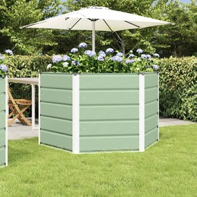 vidaXL Floreira Verde Pastel 129 x 129 x 75 cm Aço