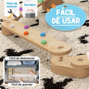 AIYAPLAY Traves de Equilíbrio Jogo de Equilíbrio de Madeira para Crian