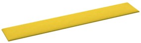 Painel de parede 12 pcs 90x15 cm tecido 1,62 m² amarelo-claro