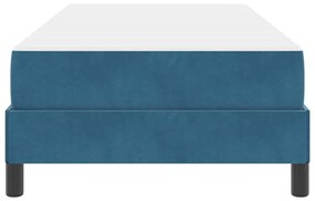 Cama box spring com colchão Azul Escuro 80 x 200 cm Veludo
