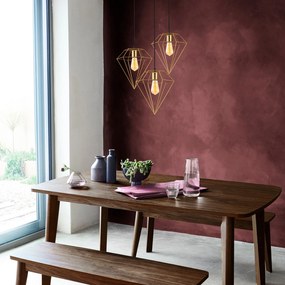 Candeeiro de Teto Elmas – Dourado – Diâmetro 50 cm