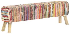 Banco tecido chindi 160 cm multicor