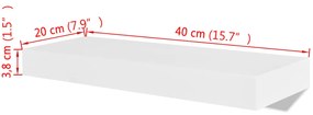Prateleiras de parede para livros/DVD MDF branco
