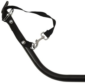Reboque para bicicleta 122x53x28 cm ferro preto