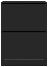 Sapateira c/ 2 gavetas articuladas 80x42x108 cm preto