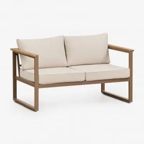 Sofá De Jardim De 2 Lugares Em Alumínio Lipov Moka Brown - Sklum