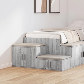 Armário de Armazenamento vidaXL Cinza Sonoma 127x41x40 cm Madeira Estr
