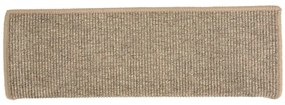 Tapetes de escada autoadesivos 15 pcs 65x21x4 cm bege-escuro
