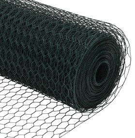 Cerca Hexagonal vidaXL Verde 1.2x100 m Aço