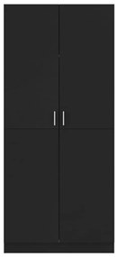 Roupeiro 80x52x180 cm derivados de madeira preto