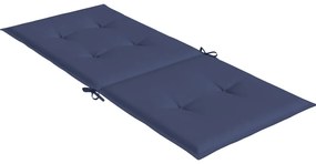 Almofadões cadeira encosto alto 6pcs tecido azul-marinho
