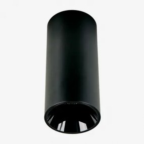 Aplique De Teto Led De Superfície Redondo Ø7,2 Cm Para Exterior Em Alumínio Luisiana Preto & Branco Frio 4000k & 11 W & 23º - Sklum