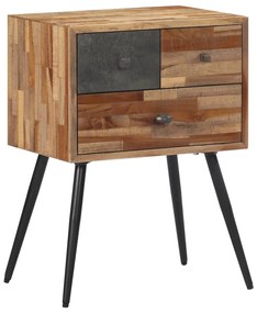 Mesa de cabeceira 47x31,5x60 cm madeira de teca maciça