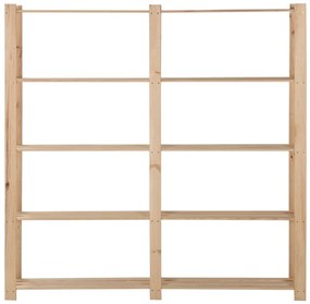 Unidade arrumação 5 prateleiras 170x28,5x170 cm pinho maciço