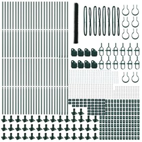 Cerca Hexagonal vidaXL Verde 1.4x100 m Aço