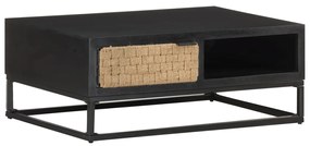 Mesa de centro 90x60x35 cm madeira de mangueira maciça