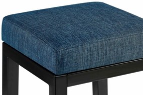 Banco de bar Taylor tecido 78x36x36 cm Azul