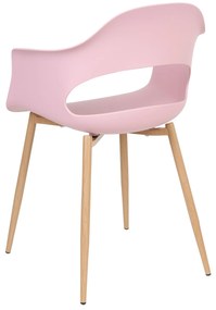 Conjunto de 2 cadeiras de jantar rosa UTICA Beliani