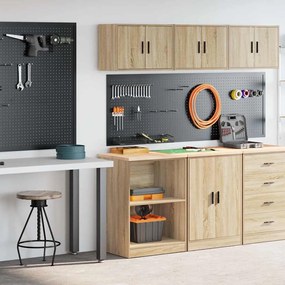 vidaXL Armários de garagem 2pcs derivados de madeira carvalho sonoma