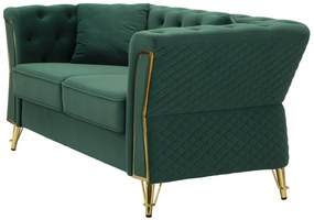 SOFÁ EMY VERDE COM ALMOFADAS 162X83X76 CM