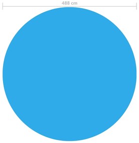 Cobertura de piscina redonda 488 cm PE azul