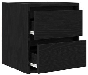 Mesa de cabeceira de parede 38x34x40 cm carvalho preto