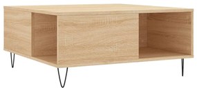 Mesa de centro 80x80x36,5 cm derivados madeira carvalho sonoma