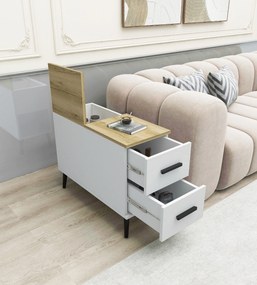 Mesa Lateral Island – Branco – 30 cm x 80 cm x 80 cm