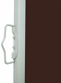 Toldo lateral retrátil para pátio 600x160 cm castanho