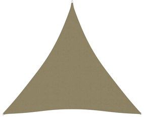 vidaXL Para-sol estilo vela tecido oxford triangular 3x3x3 m bege