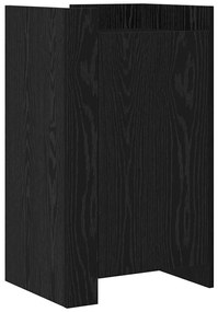 Aparador Carvalho Preto 45x35x75 cm Madeira engenheirada