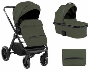 Carrinho de bebé 2 em 1 com alcofa Tiffany 2024 Verde Militar