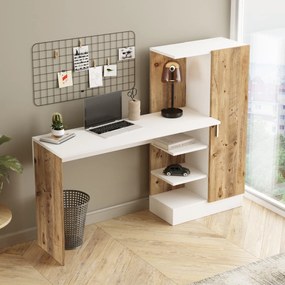 Secretária de Estudo CT2 – Pinho Atlântico e Branco – 152,3cm x 120cm