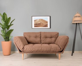 Mesa de Centro Selin Metal Ferforje – Nogueira e Preto – 90x90x38 cm