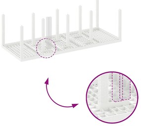 Conjunto de Jantar de Jardim 11 pcs Branco 250 x 100 x 73 cm