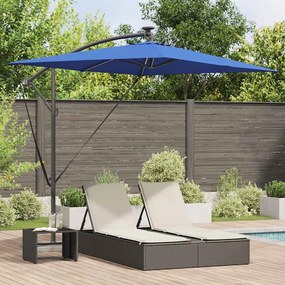 vidaXL Guarda-sol de Bananeira Cantilever Azul 294 x 200 x 254 cm