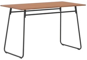 vidaXL Mesa de jantar 120x60x73 cm contraplacado maciço e aço