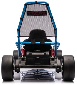 Kart elétrico para Crianças 24 V TORNADO Gokart Função Drift, Rodas espuma plástica EVA, assento couro ecológico Azul
