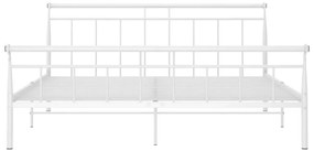 Estrutura de cama 200x200 cm metal branco