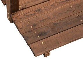 Ponte jardim c/ corrimões em corrente 150x67x56 cm abeto maciço