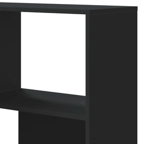 Estante canto 4 prateleiras 85x85x140 cm deriv. madeira preto