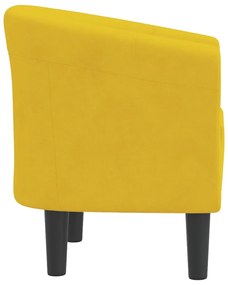 Poltrona veludo amarelo