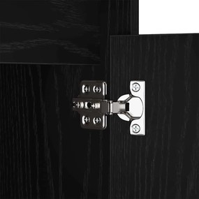 Criado-mudo LED Carvalho preto 38 x 34 x 61 cm Aglomerado