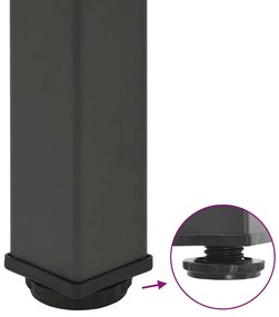 Pés de mesa de console 4 peças antracite 72-74 cm aço