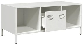 Mesa de centro 101,5x50x43,5 cm aço laminado a frio branco