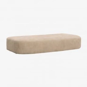 Assento Central 220x115 Cm Para Sofá Modular Estofado Giorgia Chenille Castanho Areia Claro - Sklum