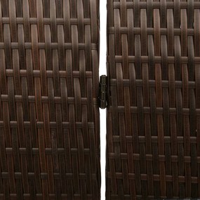 Divisor de Ambientes vidaXL 4 Painéis Dobrável Castanho 195x180 cm Pol