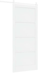 Porta Deslizante vidaXL com Conjunto de Hardware Branca 93x211 cm Made