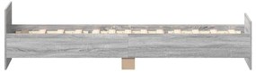 Estrutura cama 90x190 cm derivados de madeira cinzento sonoma