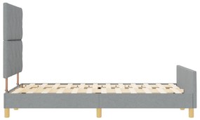 Cama de tecido cinza-claro vidaXL 120x190 cm